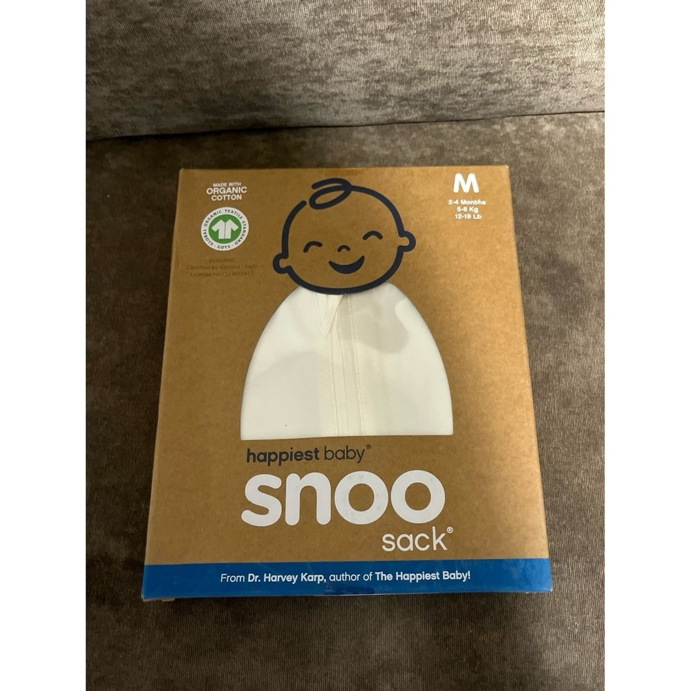Happiest Baby SNOO Sleep Sack - 100% Organic Cotton Baby Swaddle Blanket - M